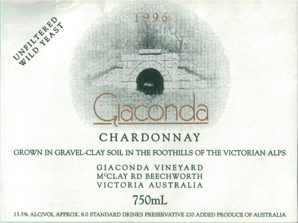 Landmark Wine: 1996 Giaconda Estate Vineyard Chardonnay
