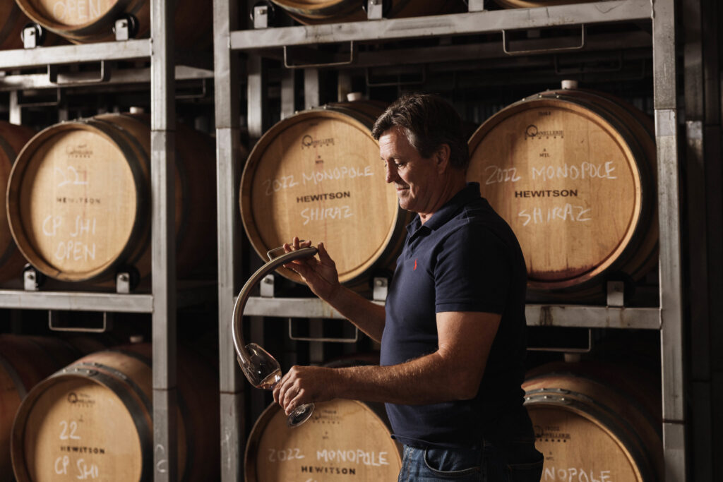 Dean Hewitson in winery