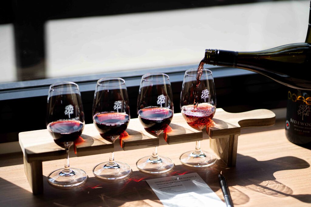 Sidewood Pinot Noir tasting