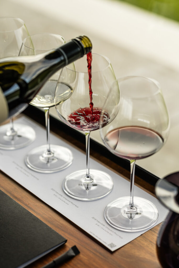 Tolpuddle Vineyard wine flight